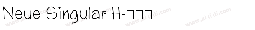 Neue Singular H字体转换